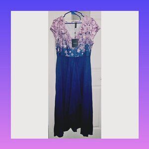 💙 NWT Navy Chiffon Maxi Dress | JustFashionNow XL | Weddings & Galas!